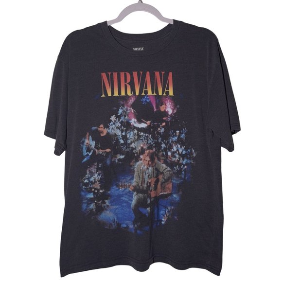 NIRVANA Other - Nirvana Unplugged in New York USED Shirt (Small, Gray, Oversized, Grunge)